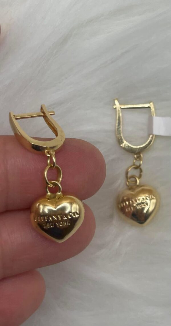 Tiffany Heart Dangling Earrings - Image 2